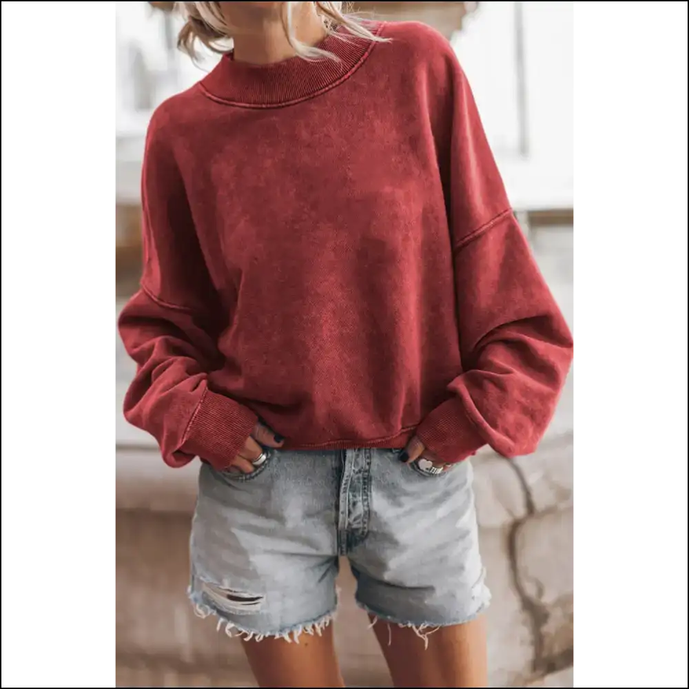 Blue Drop Shoulder Chic: so Comfy Youll Never Leave. π - Ruby / s - Sweatshirts & Hoodies on Sale Worldwide Shipping