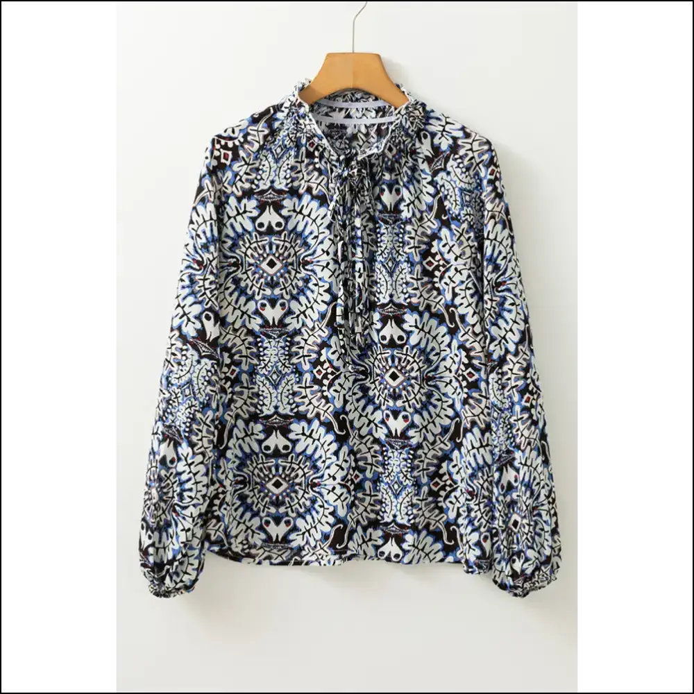 Blue Ethnic Print: from Needful Things Bless your Bohemian Heart! 💙 - Blouses on Sale Worldwide Shipping