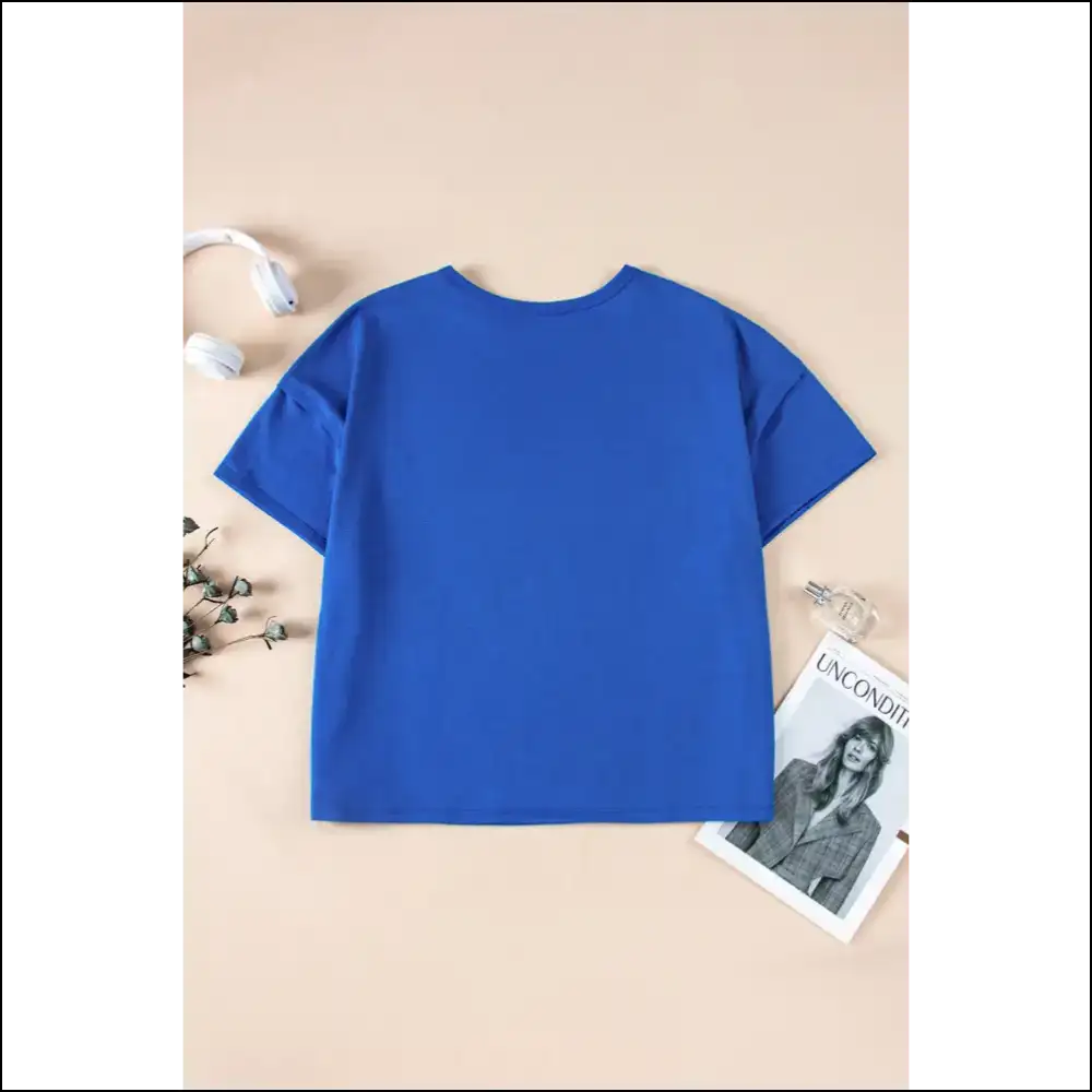 Blue Patched Pocket Tee: so Comfy Youll Need Another () 💙 Needful Things - Oversized t Shirt Shirts on Sale Worldwide Shipping
