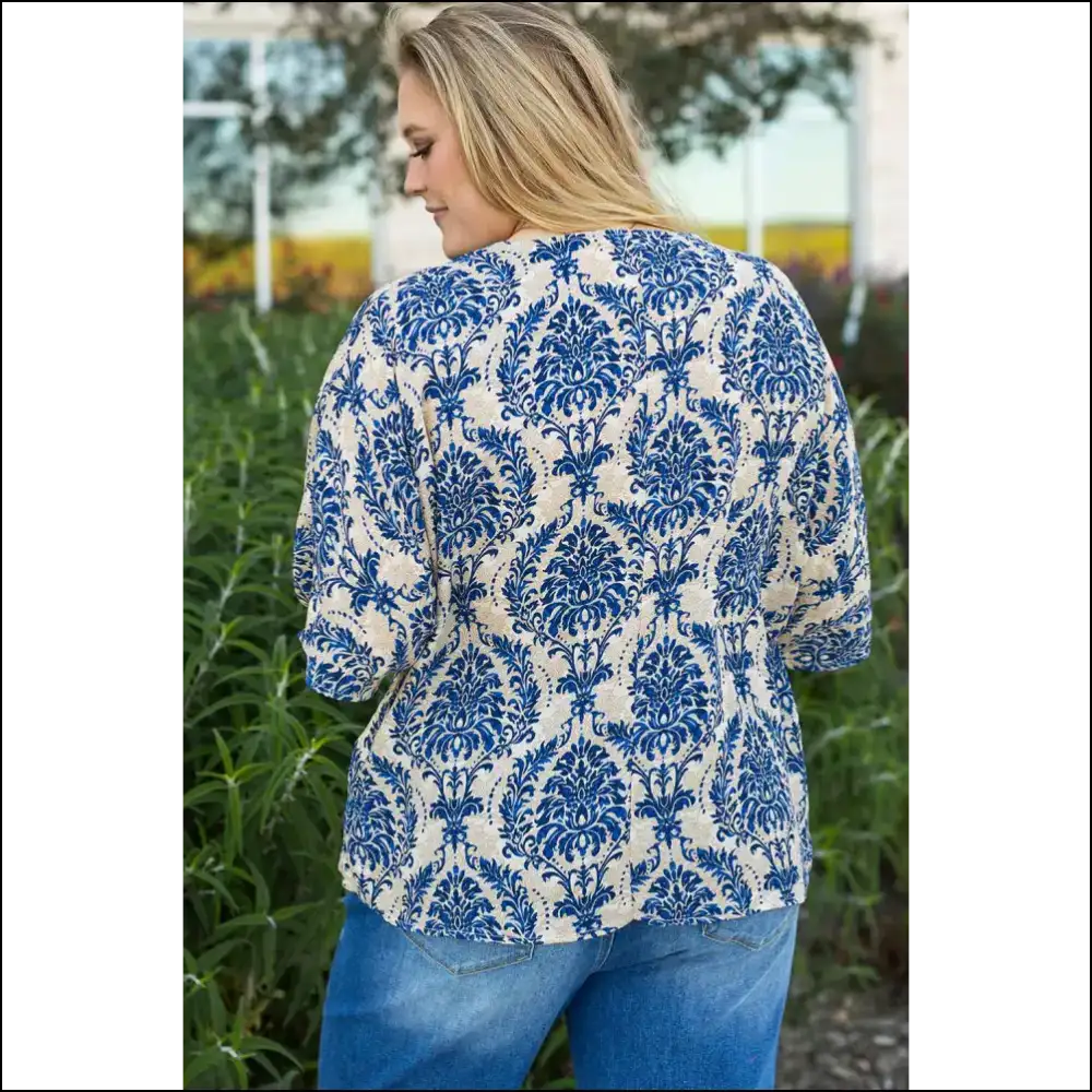 Bohemian Blue Bliss: Hide your Snacks Find Size Blouse! ๐ Needful Things - Plus Tops on Sale Worldwide Shipping