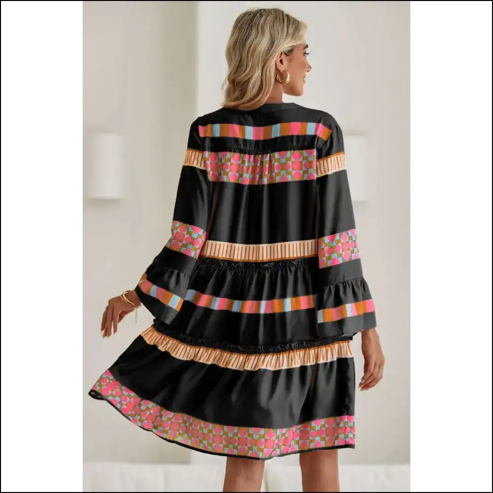 Boho Black Geometric Dress: an Experience! Needful Things π€π - Short Dresses on Sale Worldwide Shipping