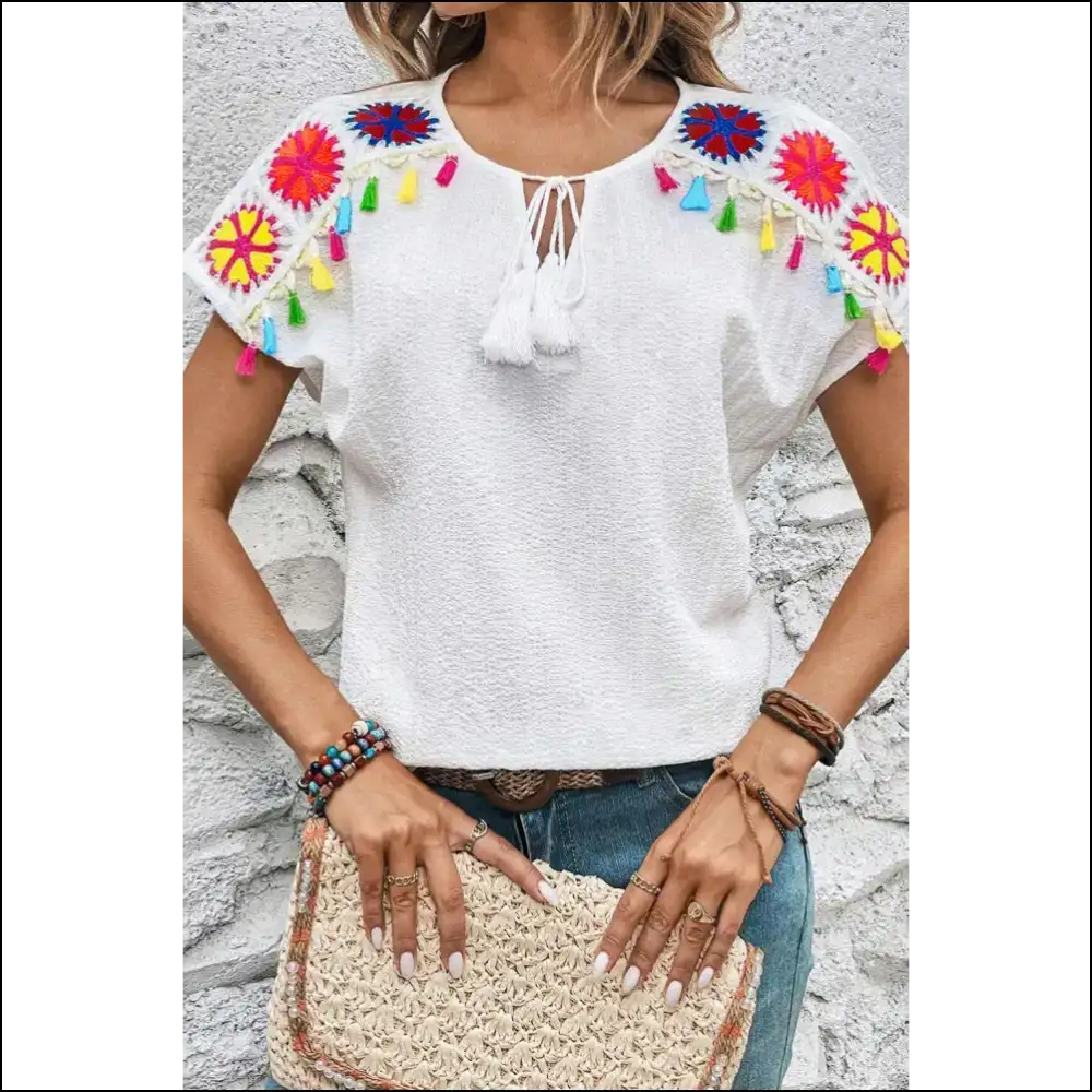 Boho Chic White Blouse: Goddess (finally!) π - s - Blouses on Sale Worldwide Shipping