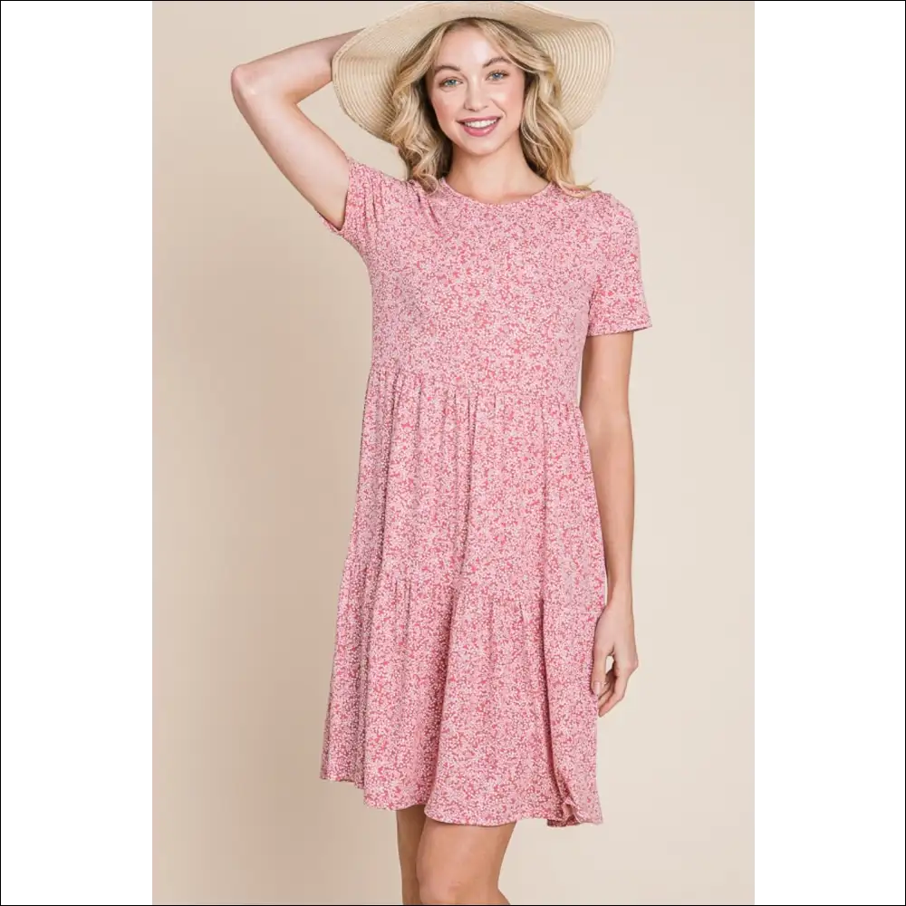 Bombom Fun & Flirty Printed Short Sleeve Mini Dress - Dresses on Sale Worldwide Shipping