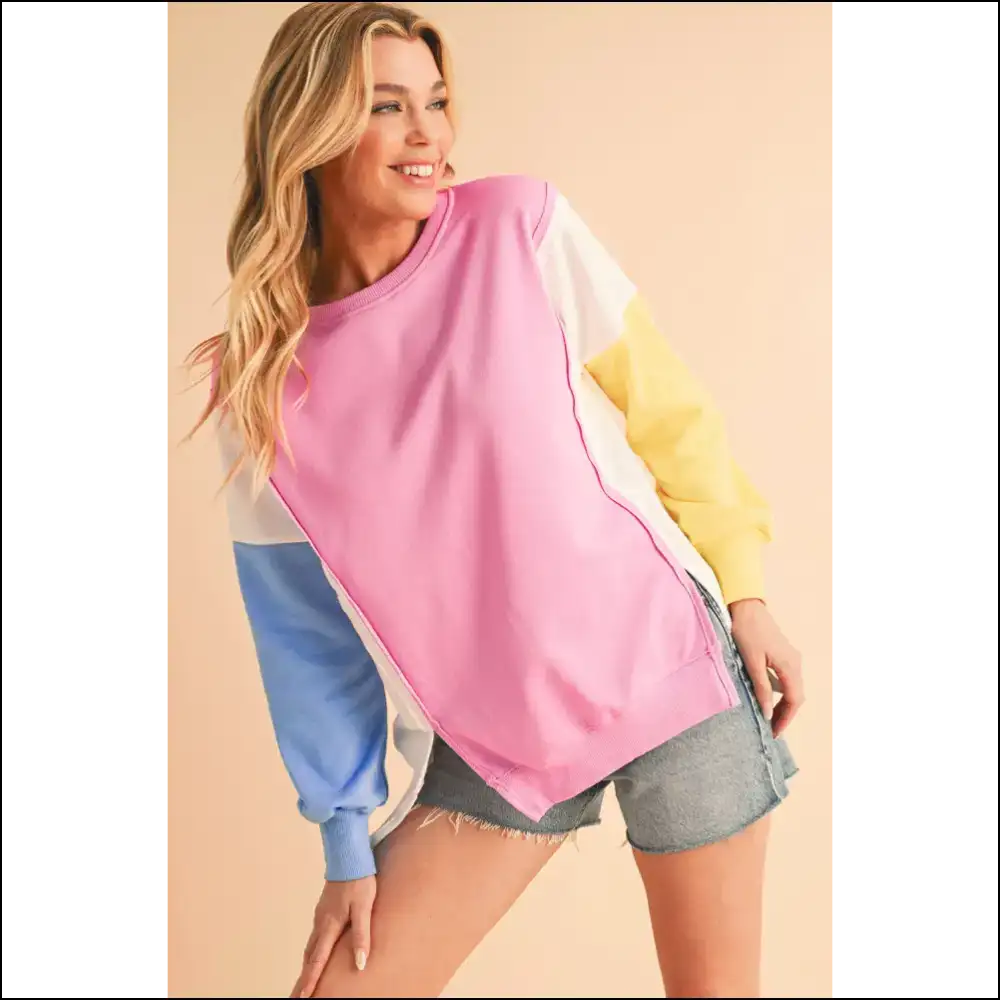 Bonbon Color Block: Runway Ready (and Comfy!) - Sweatshirts & Hoodies on Sale Worldwide Shipping