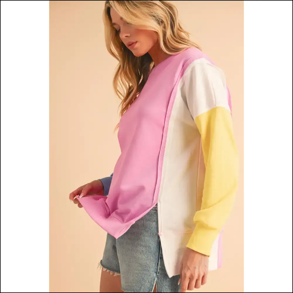 Bonbon Color Block: Runway Ready (and Comfy!) - Sweatshirts & Hoodies on Sale Worldwide Shipping
