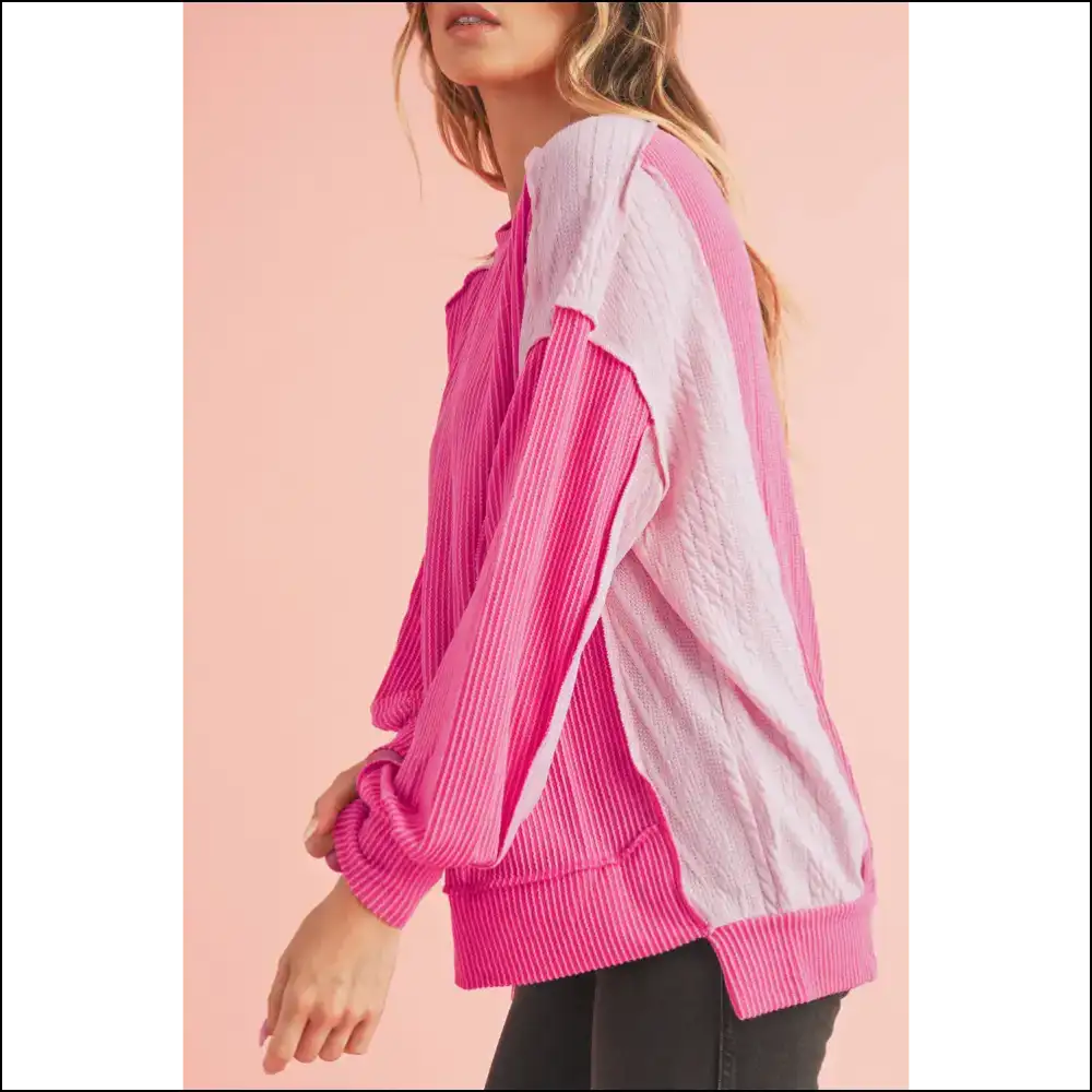 Bonbon Rib Colorblock Patchwork Sweatshirt: so Comfy Itβs Basically Legal! π Needful Things - Sweatshirts & Hoodies on Sale Worldwide