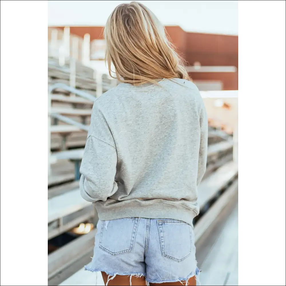 Bow Graphic Round Neck Long Sleeve Sweatshirt - Sweatshirts & Hoodies on Sale Worldwide Shipping