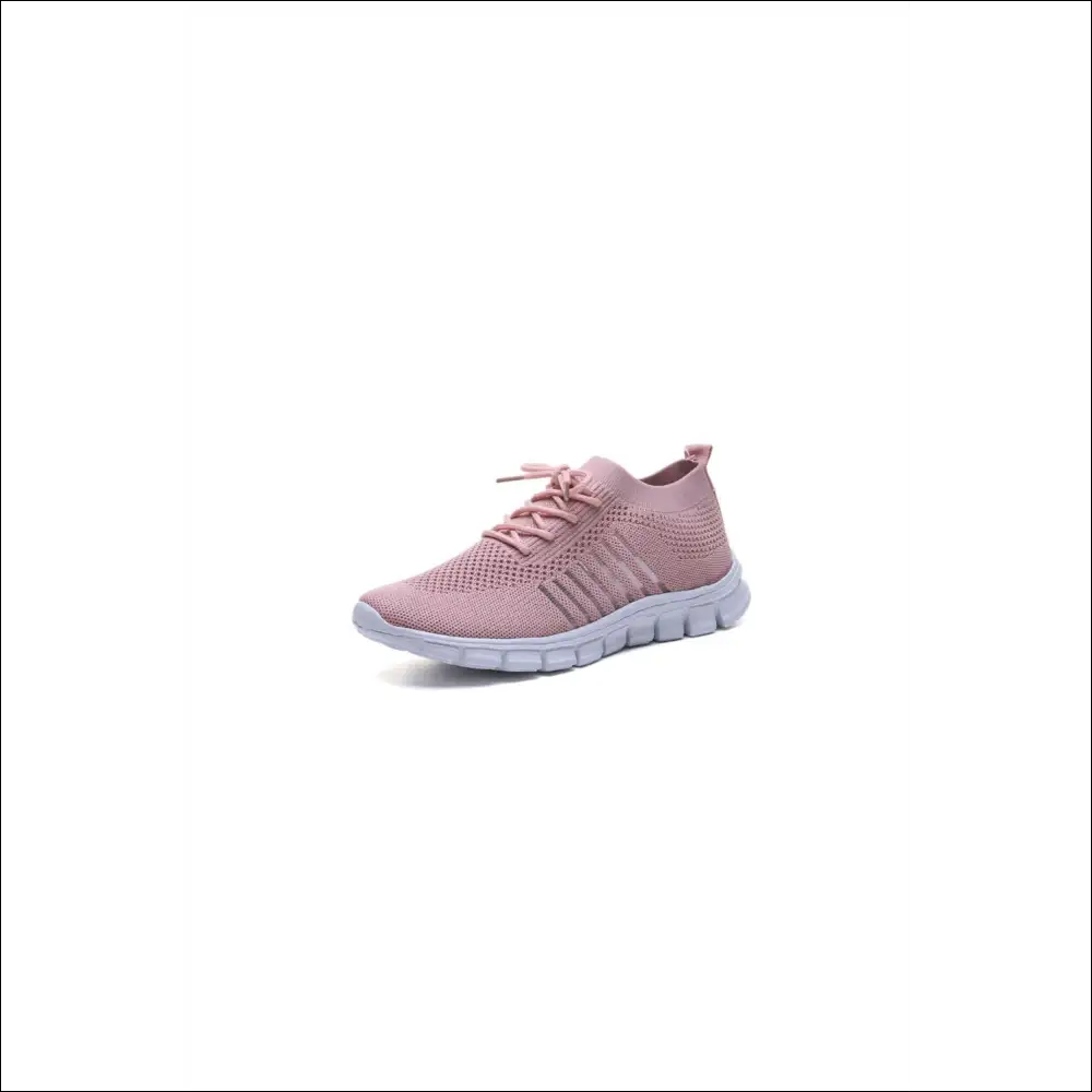 Breathable Mesh Round Toe Lace Up Sneakers for Women - Pink / 35(us4) - Athletic Shoes on Sale Worldwide Shipping