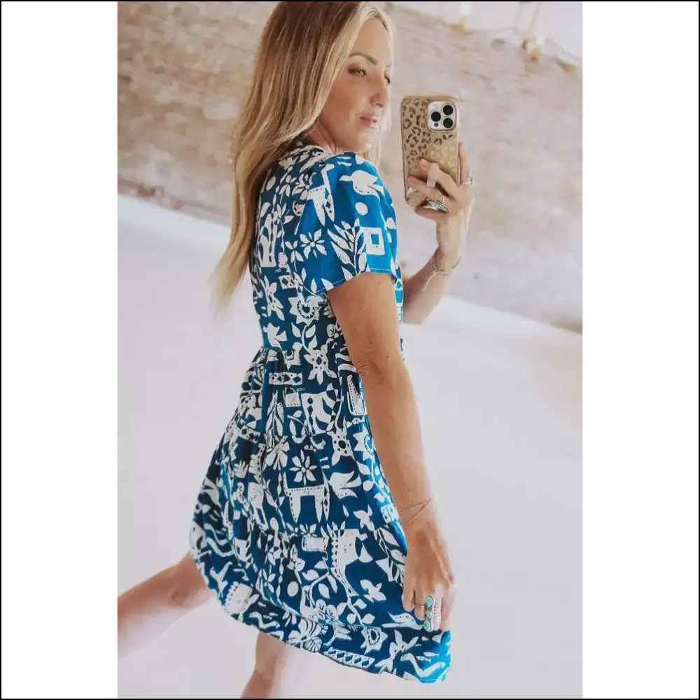 Charming Blue Babydoll Mini Dress: Dangerously Cute π - Short Dresses on Sale Worldwide Shipping