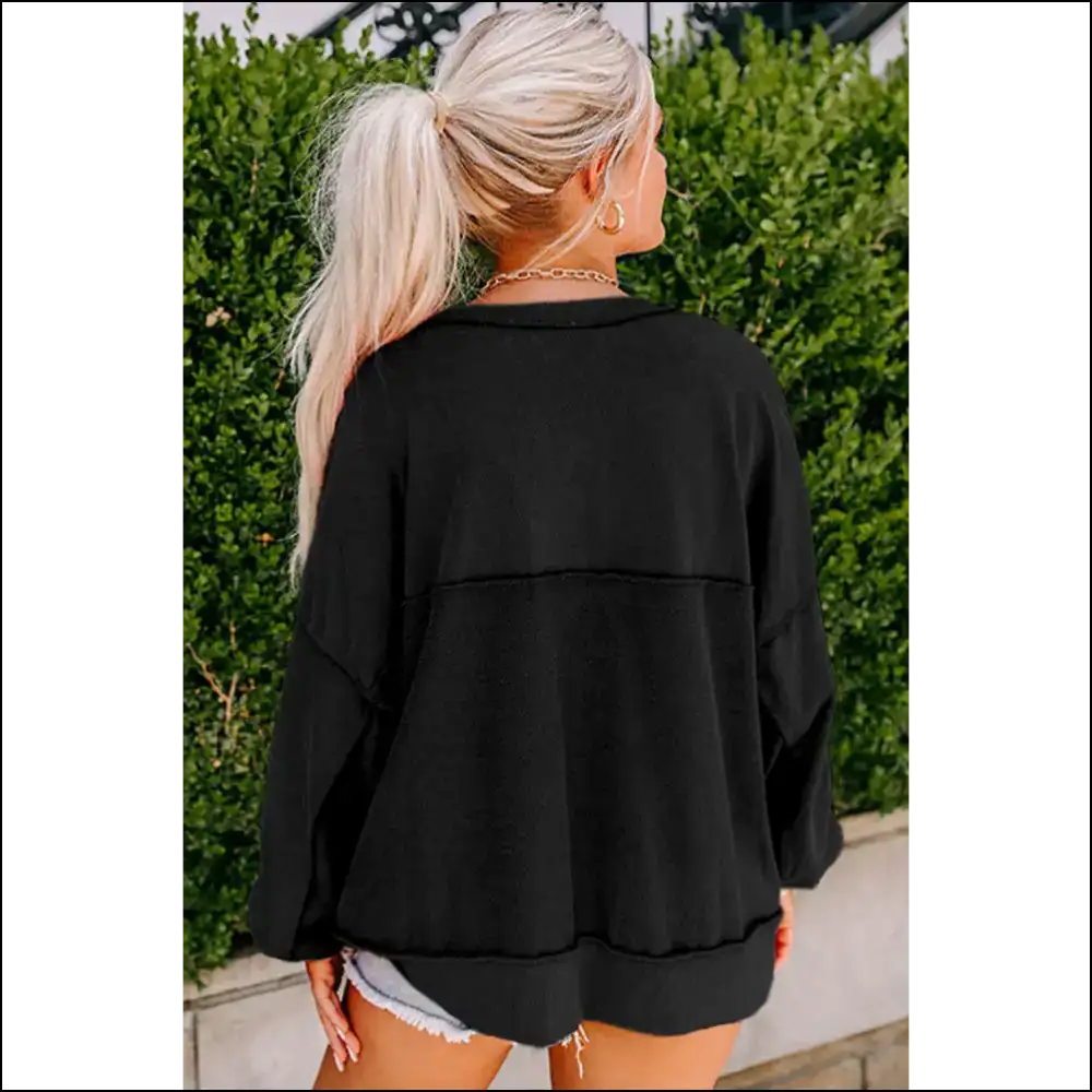 Chestnut Slouchy Henley: so Cozy Youll Ghost your Ex π» Needful Things - Sweatshirts & Hoodies on Sale Worldwide Shipping