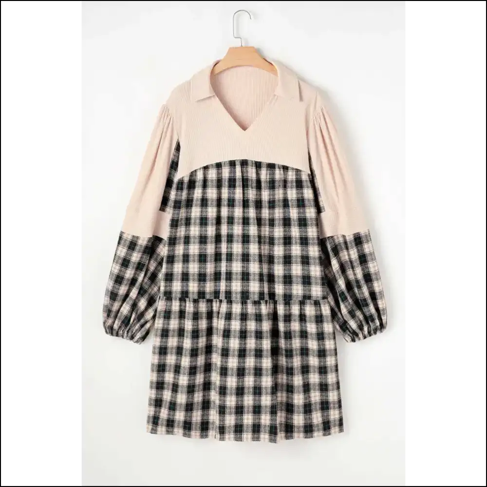 Chic Black Plaid Dress: so Comfy It’s Practically Illegal 🖤 Needful Things - Plus Size Dresses on Sale Worldwide Shipping