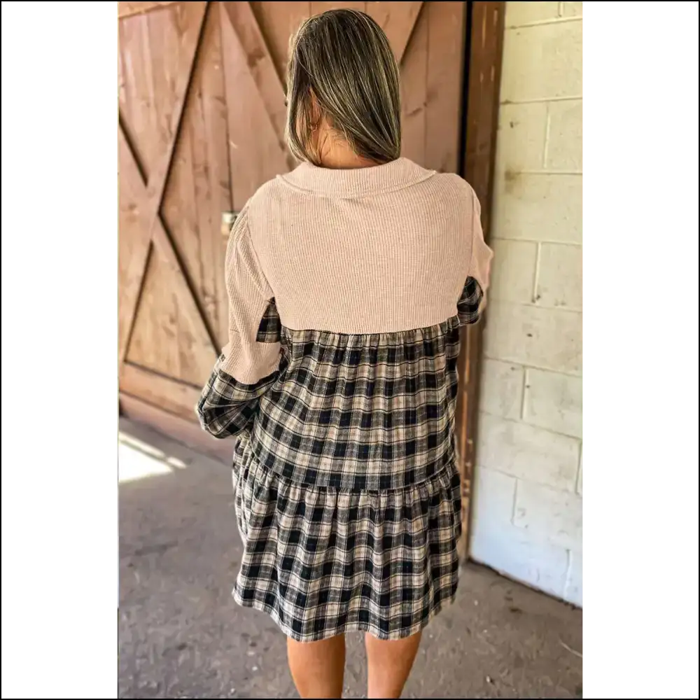 Chic Black Plaid Dress: so Comfy It’s Practically Illegal 🖤 Needful Things - Plus Size Dresses on Sale Worldwide Shipping