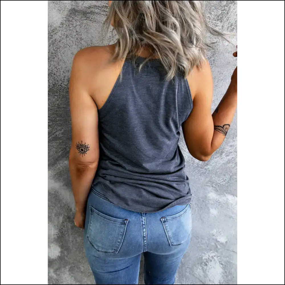 Chic Bow Graphic Round Neck Tank Top - Tops on Sale Worldwide Shipping