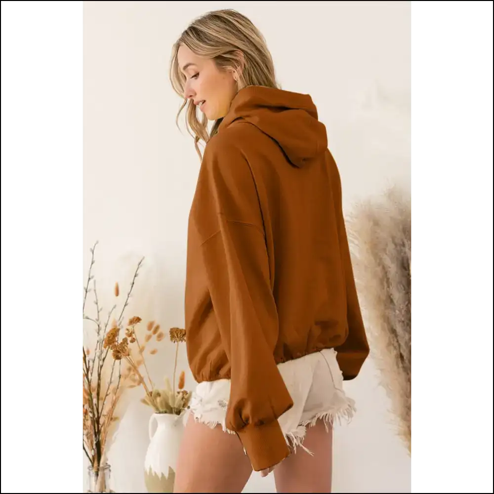 Chic Brown Half Zip: Hug Dealer from Needful Things ๐ - Sweatshirts & Hoodies on Sale Worldwide Shipping
