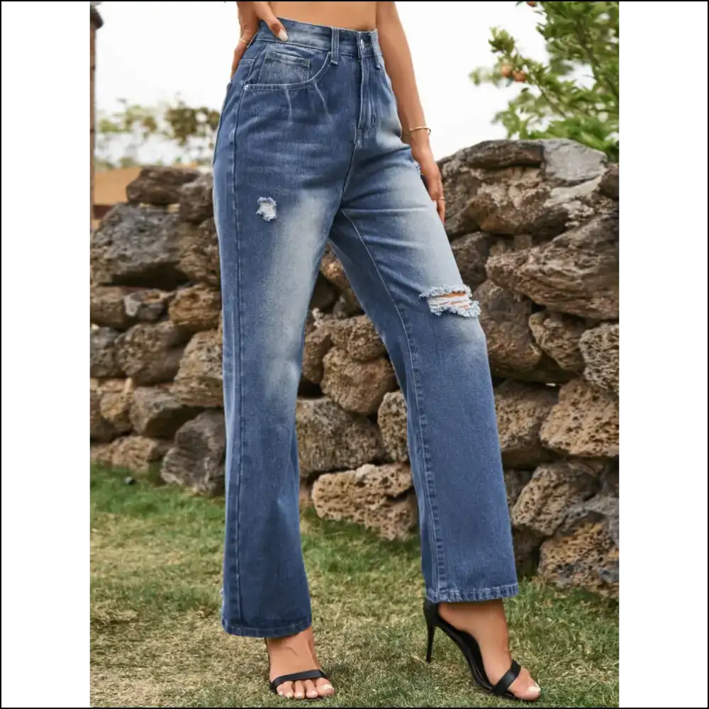Chic Distressed Jeans: your New Best Friend for Fabulousness and Fun! πβ¨ - Jeans on Sale Worldwide Shipping