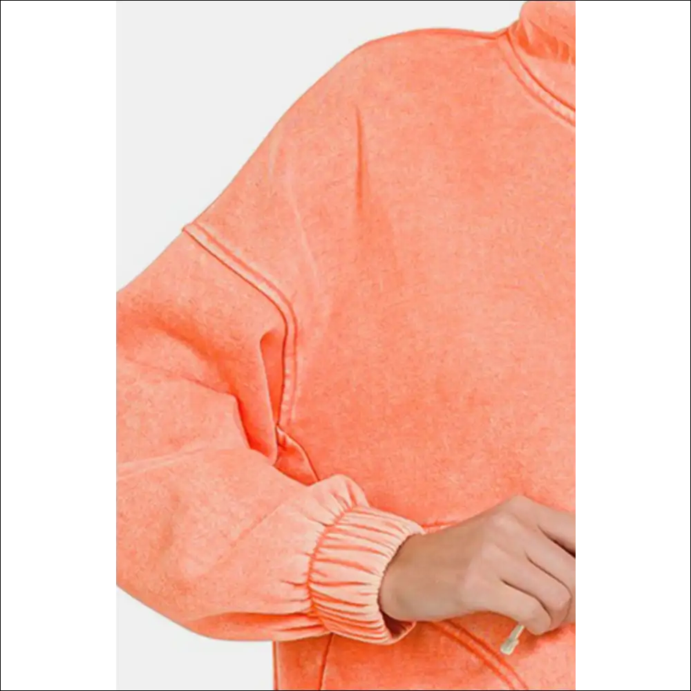 Chic Drawstring Half Snap Dropped Shoulder Hoodie - Hoodies Sweatshirts & on Sale Worldwide Shipping