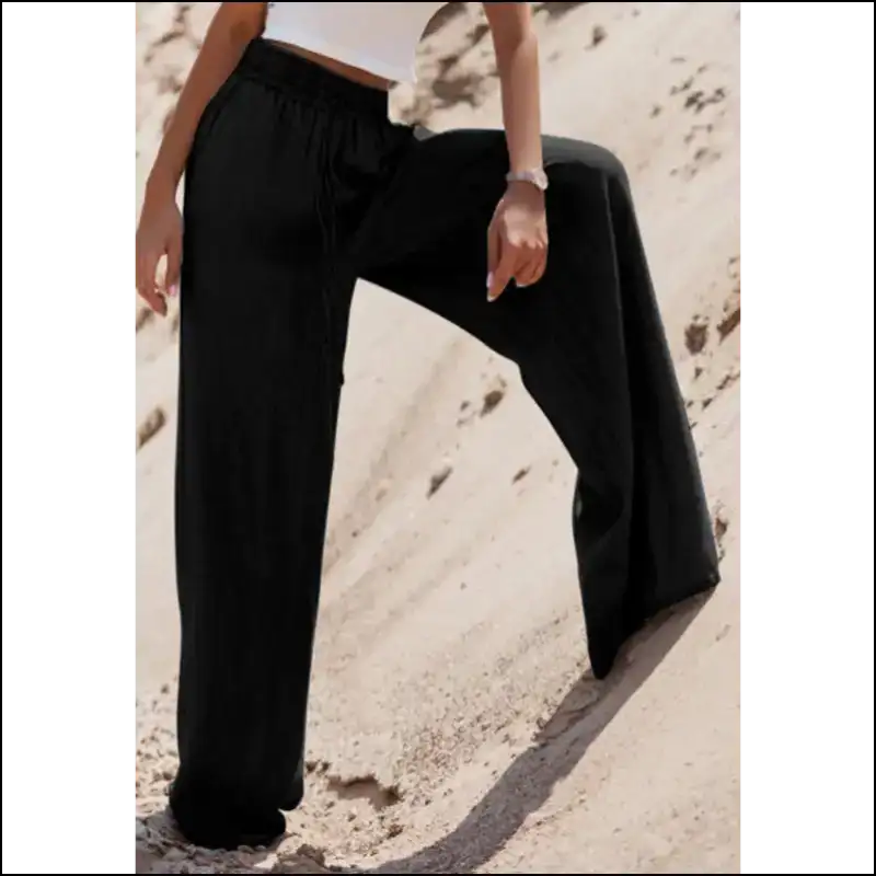 Chic Drawstring Wide Leg Jeans: Because who Needs a Tux for Comfort? 😜 - Jeans on Sale Worldwide Shipping