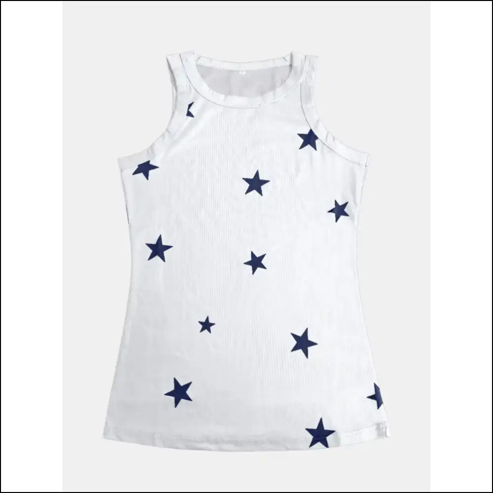 Chic Full Size Star Round Neck Tank - Tops on Sale Worldwide Shipping