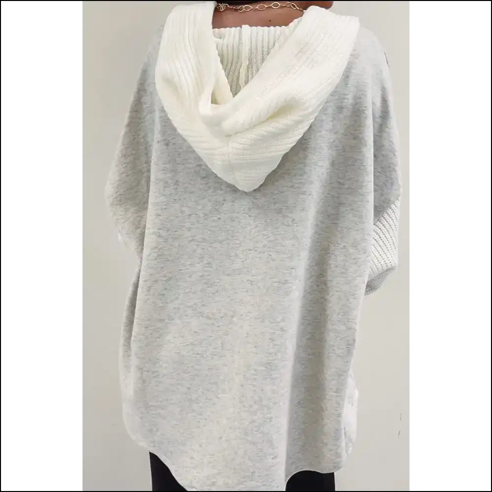 Chic Gray Hooded Jacket: Basically a Wearable Hug π - Sweatshirts & Hoodies on Sale Worldwide Shipping