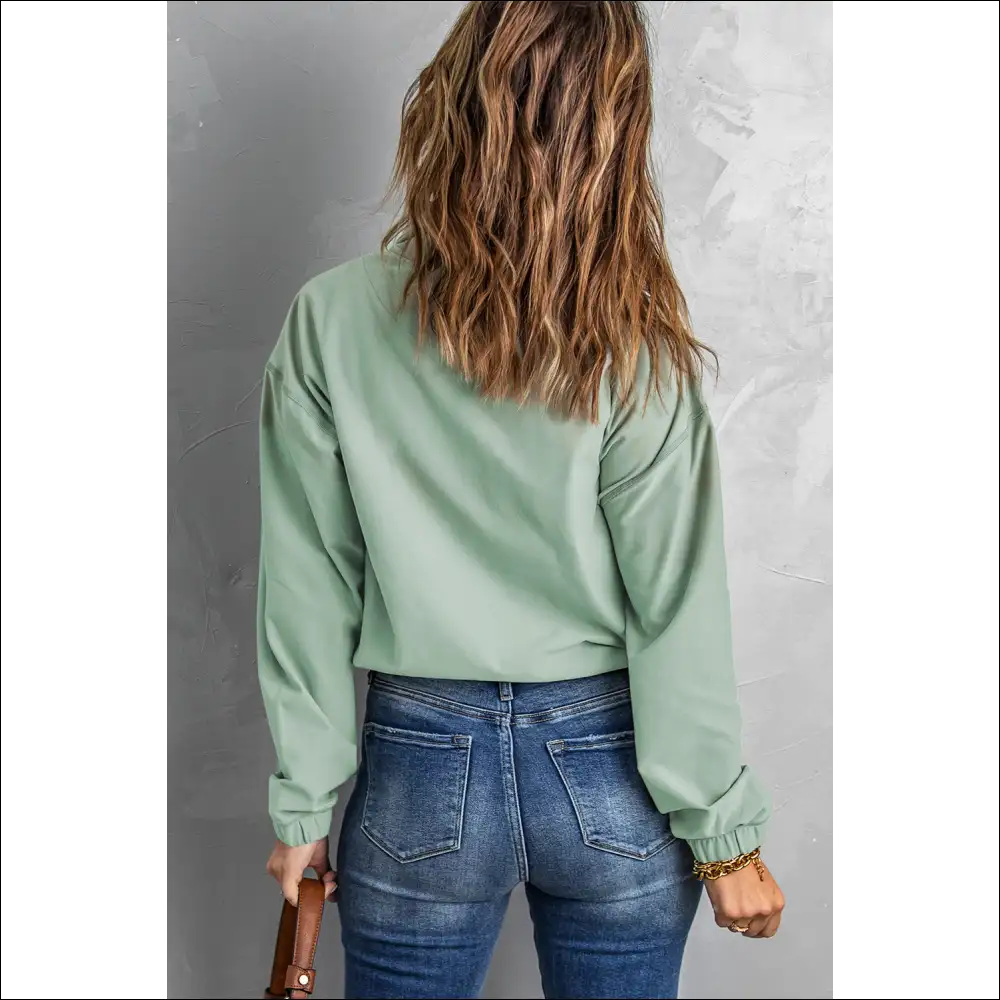Chic Half-zip Exposed Seam Sweatshirt with Drawstring Hem - Sweatshirts & Hoodies on Sale Worldwide Shipping