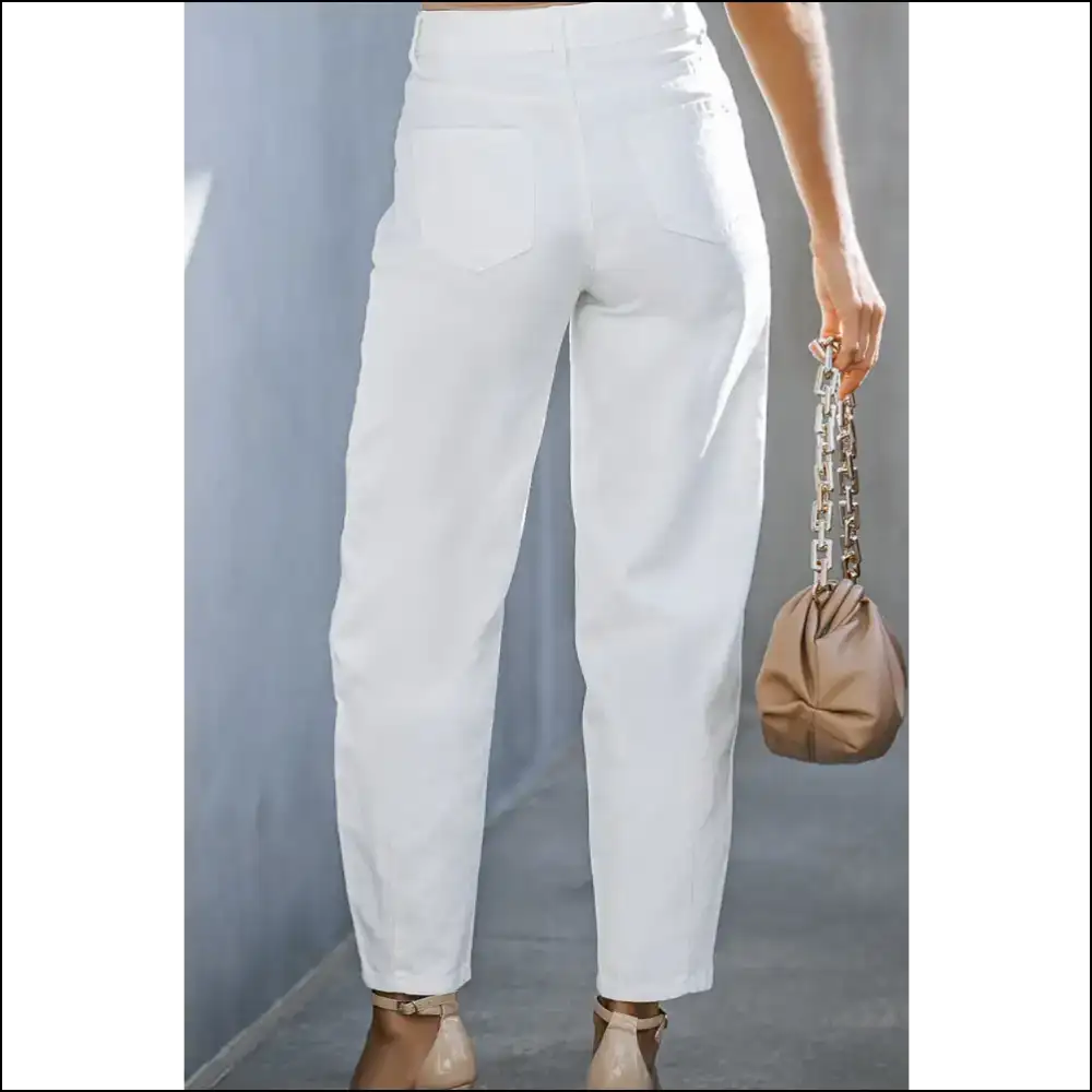 Chic High-waist Straight Jeans: your Rearโs New Best Friend! ๐ - Jeans on Sale Worldwide Shipping