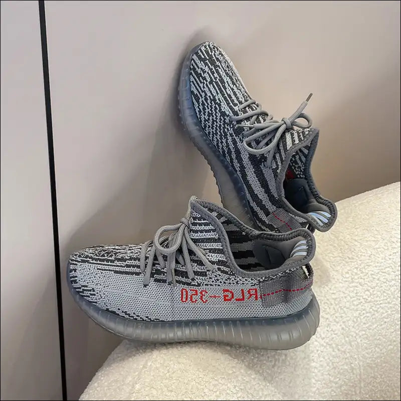 Chic Letter Lace-up Platform Athletic Shoes - Gray / 35(us4) - on Sale Worldwide Shipping