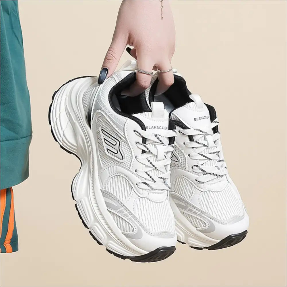 Chic Letter Lace-up Round Toe Athletic Shoes - White / 35(us4) - on Sale Worldwide Shipping
