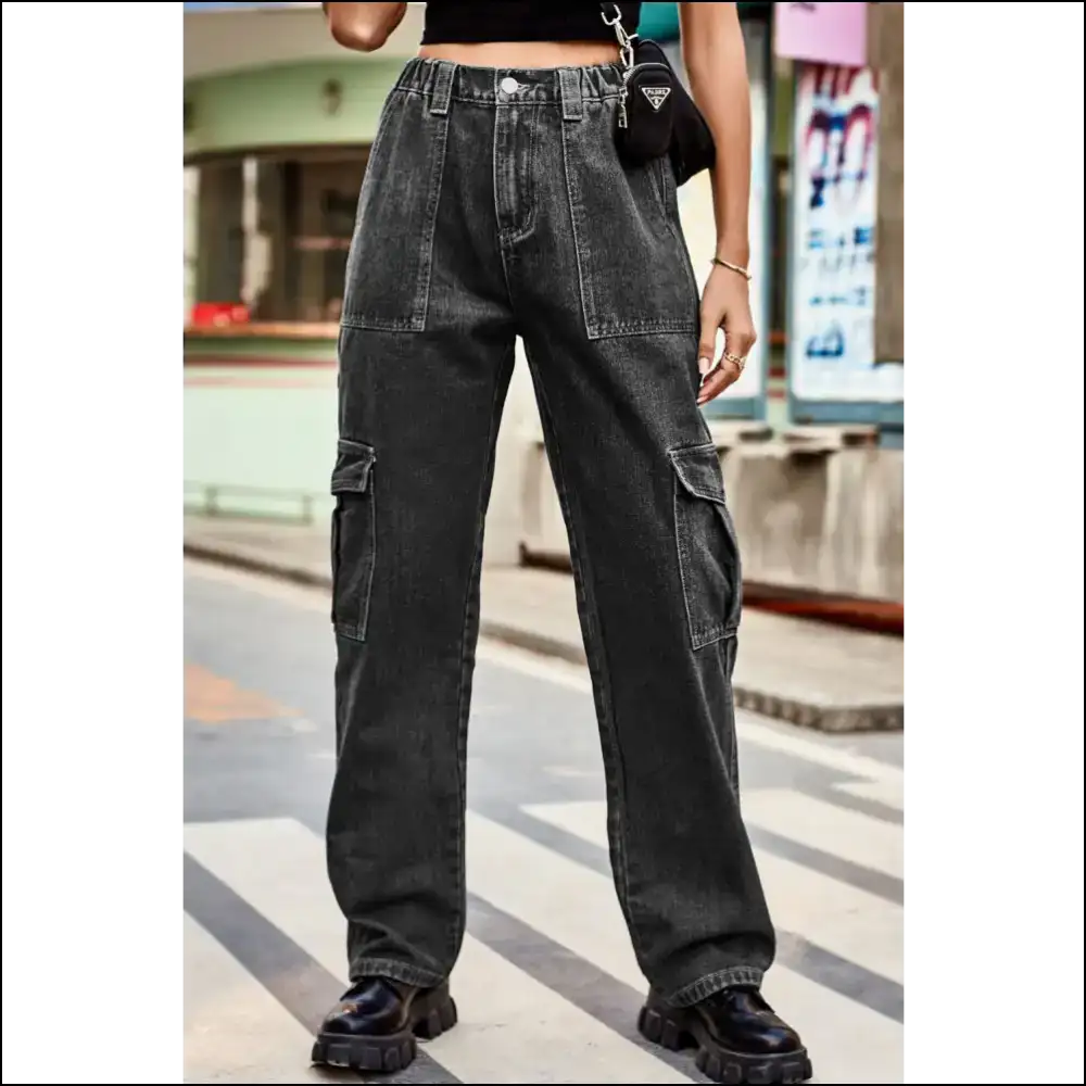 Chic Loose Fit Long Pants: Comfort that Makes you Forget your Ex! ππ - Dark / s - Jeans on Sale Worldwide Shipping