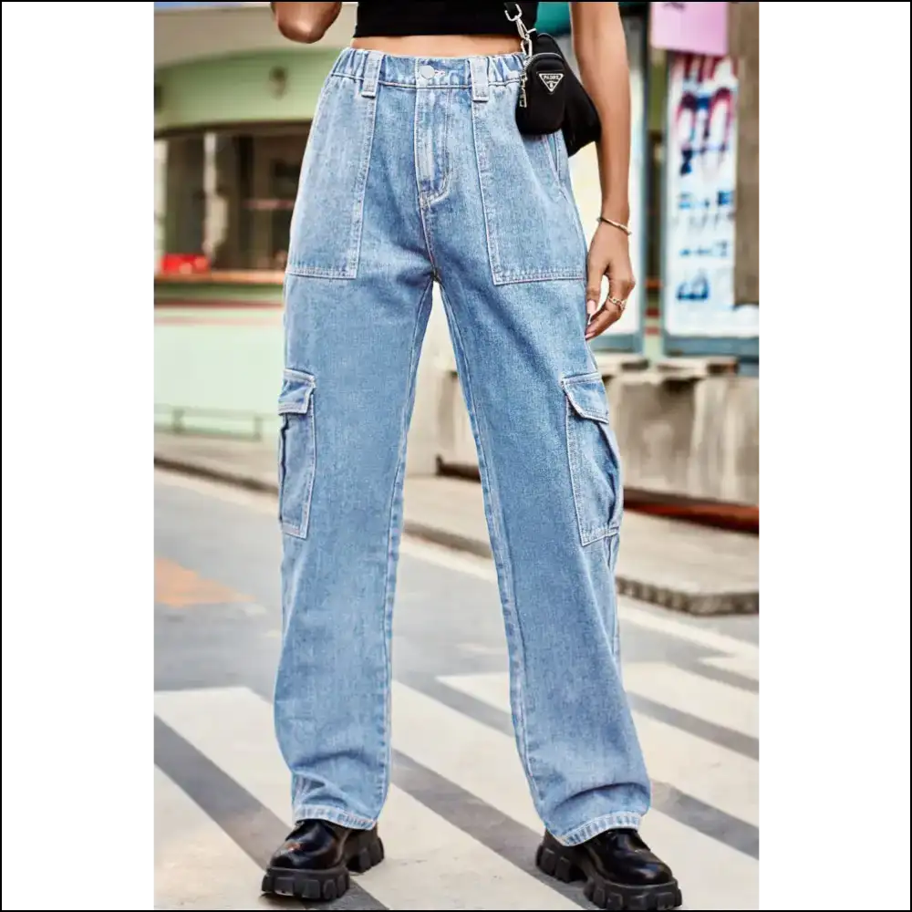 Chic Loose Fit Long Pants: Comfort that Makes you Forget your Ex! ππ - Light / Xl - Jeans on Sale Worldwide Shipping