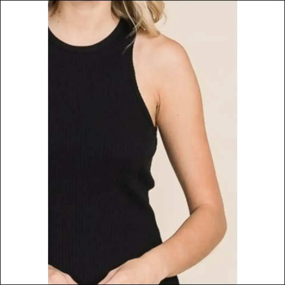 Chic Ribbed Round Neck Tank - a Must-have for Every Fashionista - Tops on Sale Worldwide Shipping