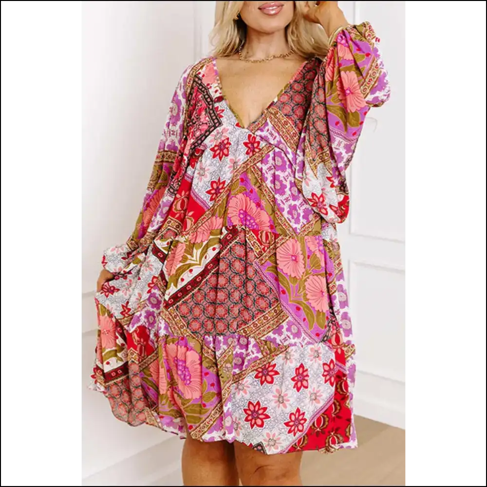 Chic Rose Floral Dress: Finally a Dress that Likes your Rolls 🌹 - 1x - Plus Size Dresses on Sale Worldwide Shipping