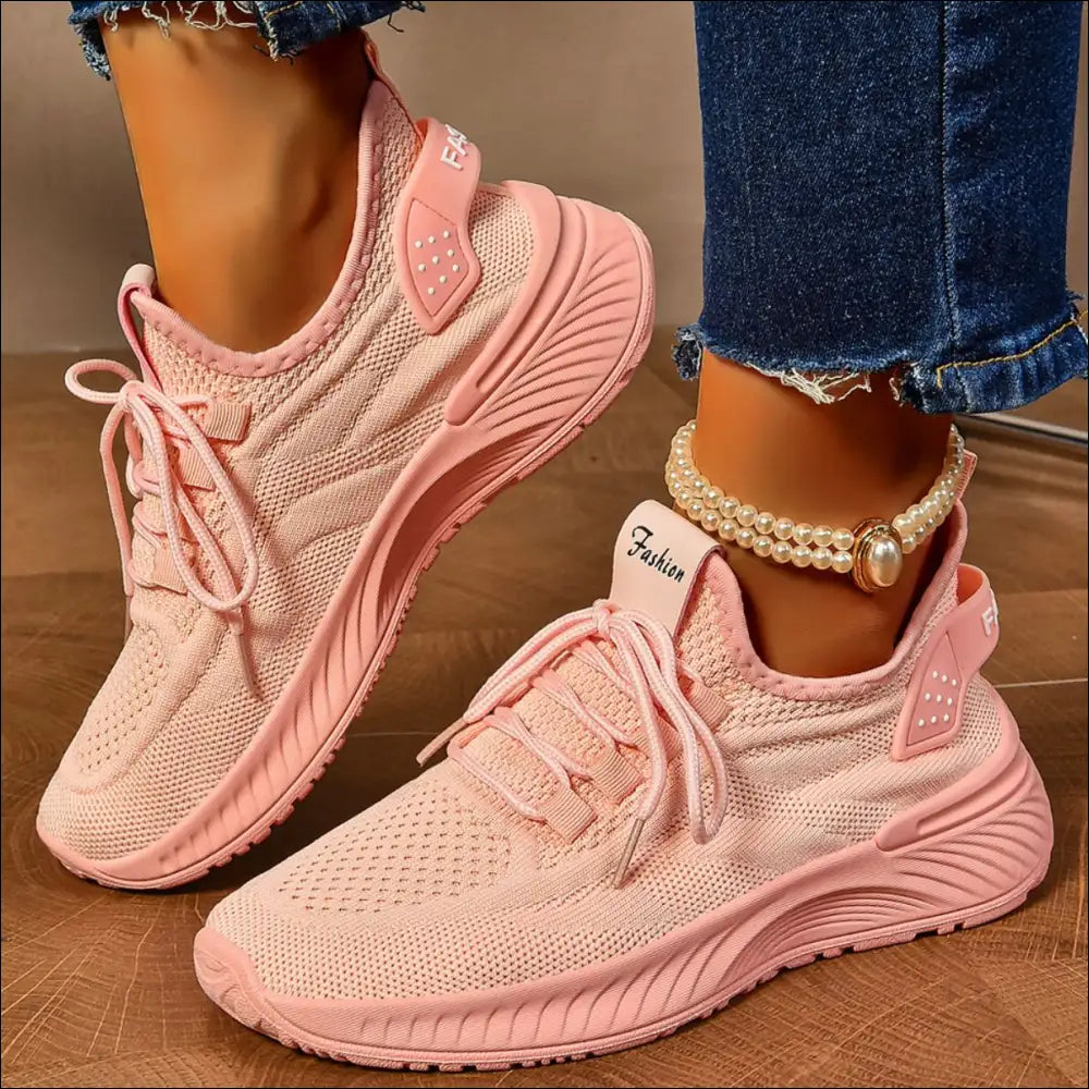 Chic Round Toe Mesh Platform Sneakers - Athletic Shoes on Sale Worldwide Shipping