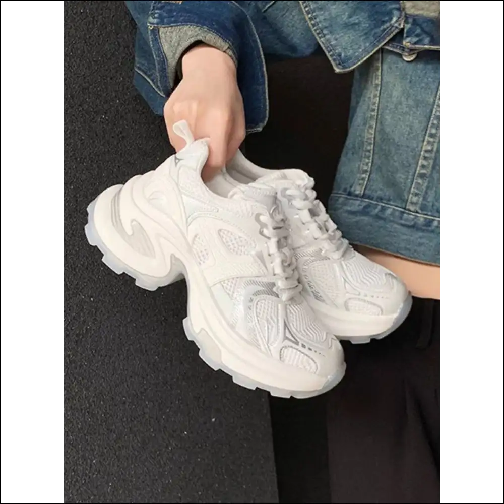 Chic Round Toe Platform Athletic Sneakers - Shoes on Sale Worldwide Shipping