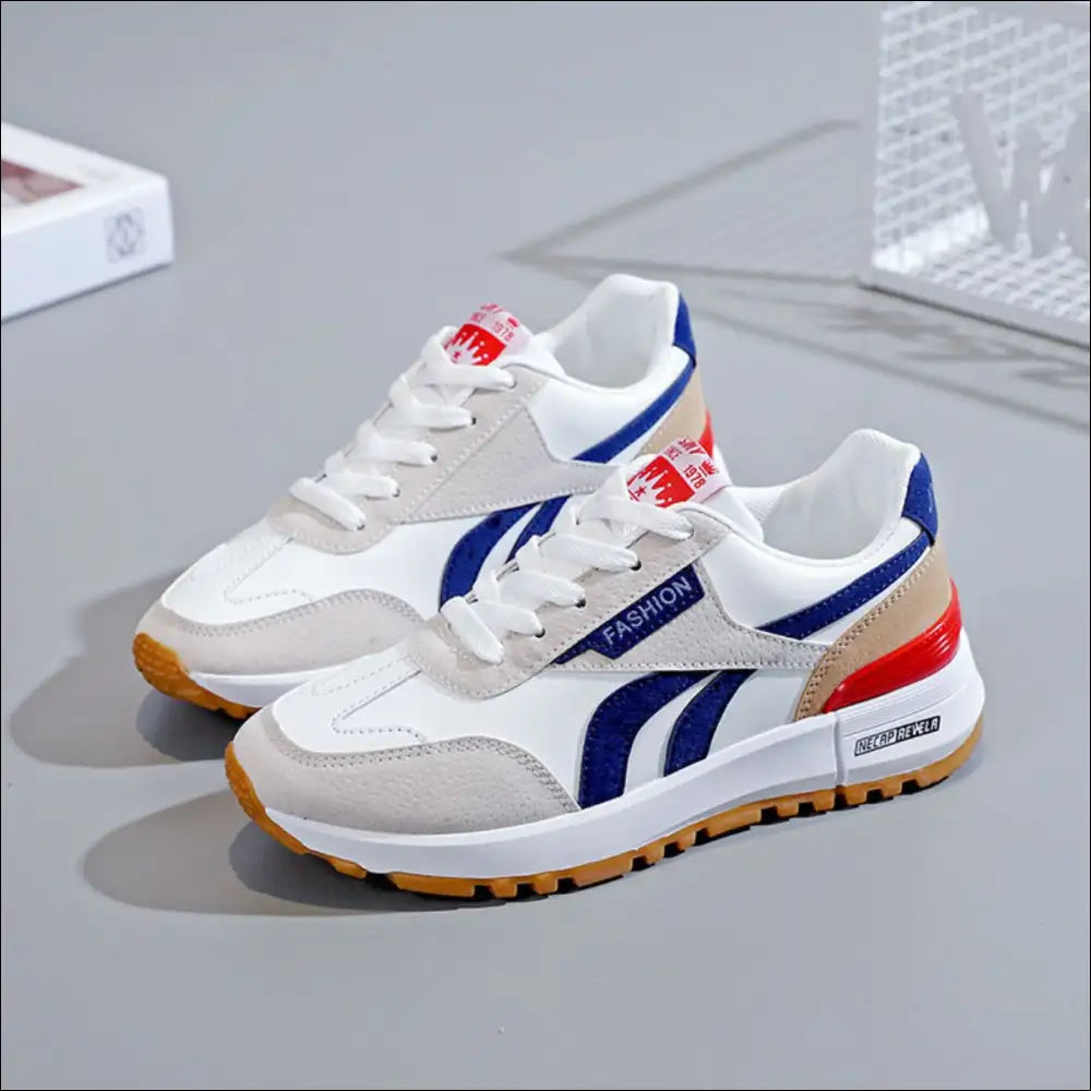 Chic Round Toe Platform Athletic Sneakers - White / 37(us6) - Shoes on Sale Worldwide Shipping
