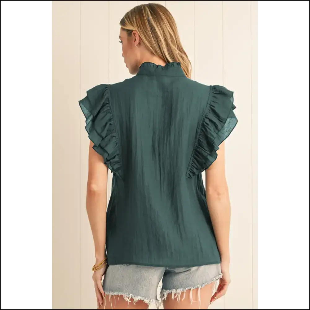Chic Skobeloff Ruffle v Neck: your New Bff (blouse Friend Forever) π - Blouses on Sale Worldwide Shipping