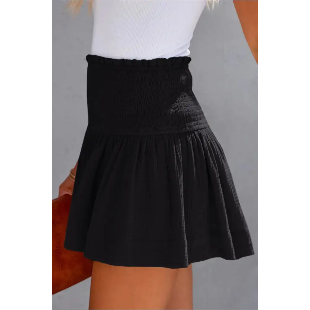 Chic Smocked Waistband Shorts - on Sale Worldwide Shipping
