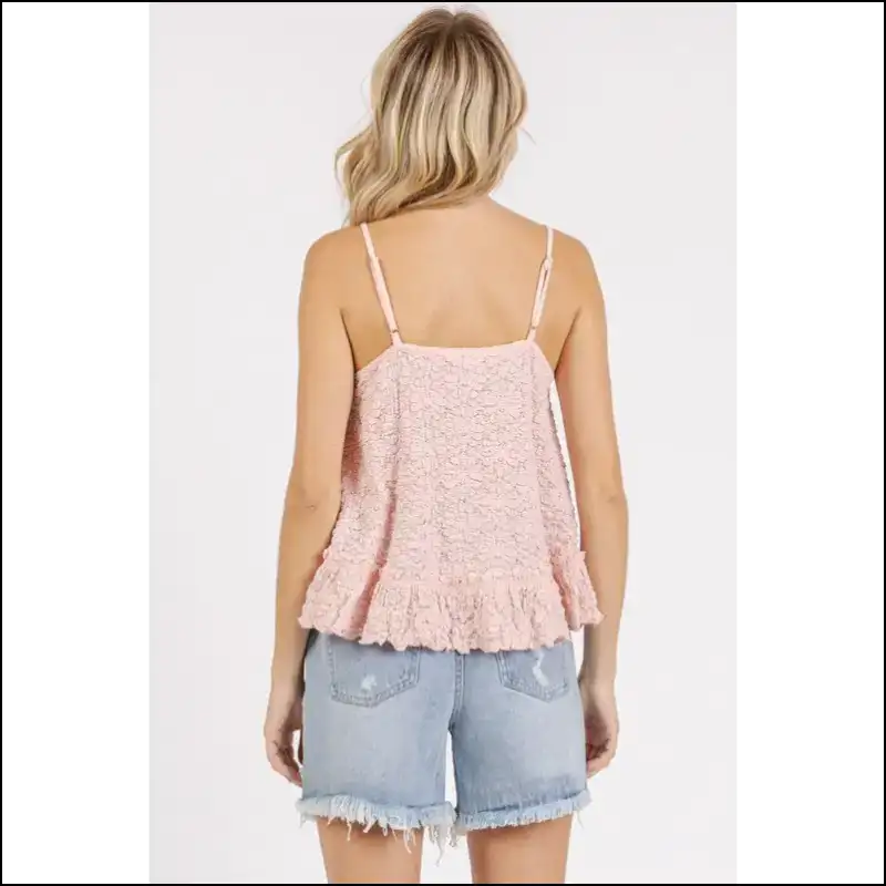 Chic Textured V-neck Cami for Modern Women - Tank Tops on Sale Worldwide Shipping