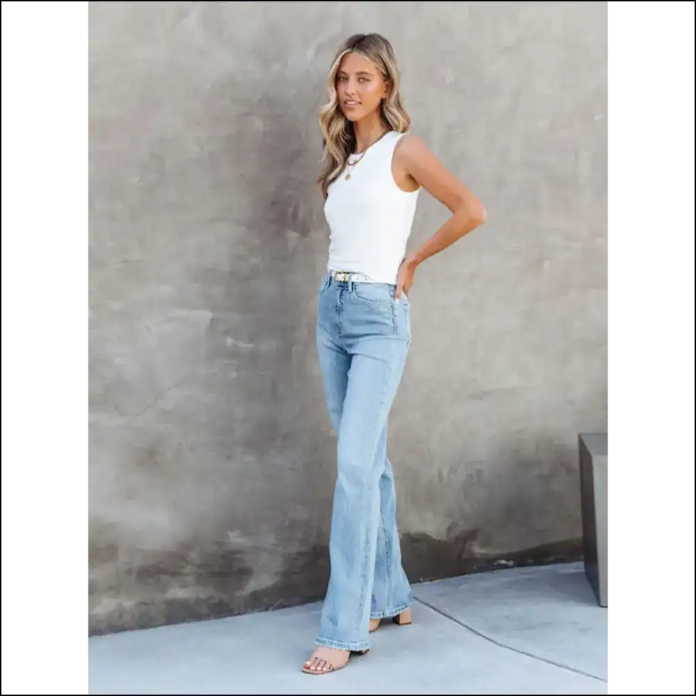 Chic Washed Straight Leg Jeans: your Stylish Sidekick for Life’s Fails! 😂 - Jeans on Sale Worldwide Shipping
