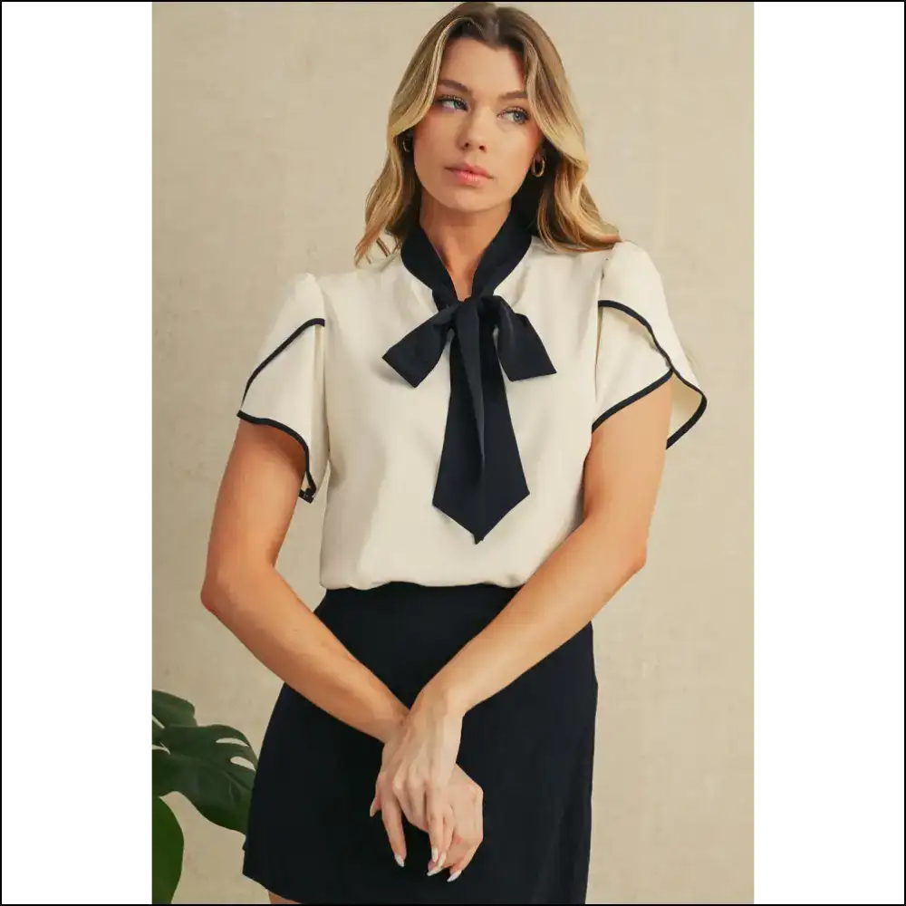 Chic White Bowknot Neck: so Fabulous it Hurts π Needful Things - Blouses on Sale Worldwide Shipping