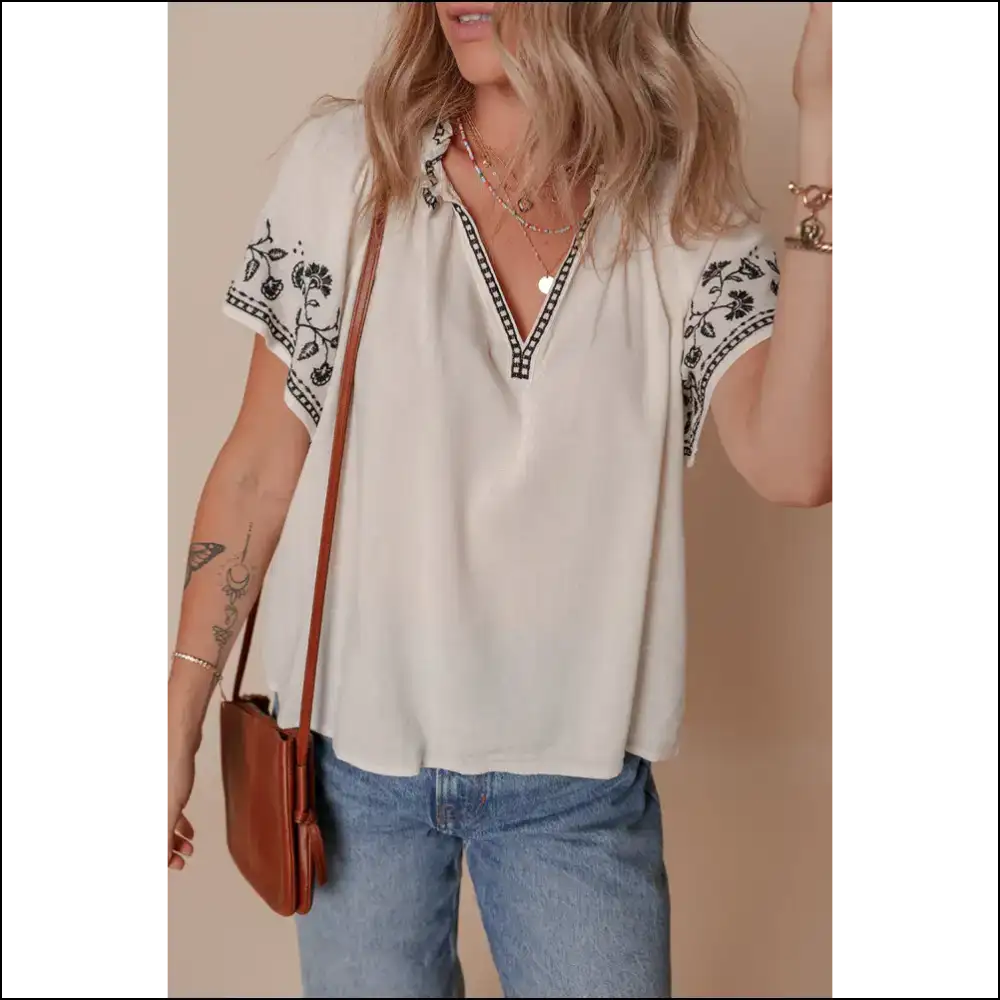Chic White Floral Blouse your Wardrobeâs New Bff - Blouses on Sale Worldwide Shipping