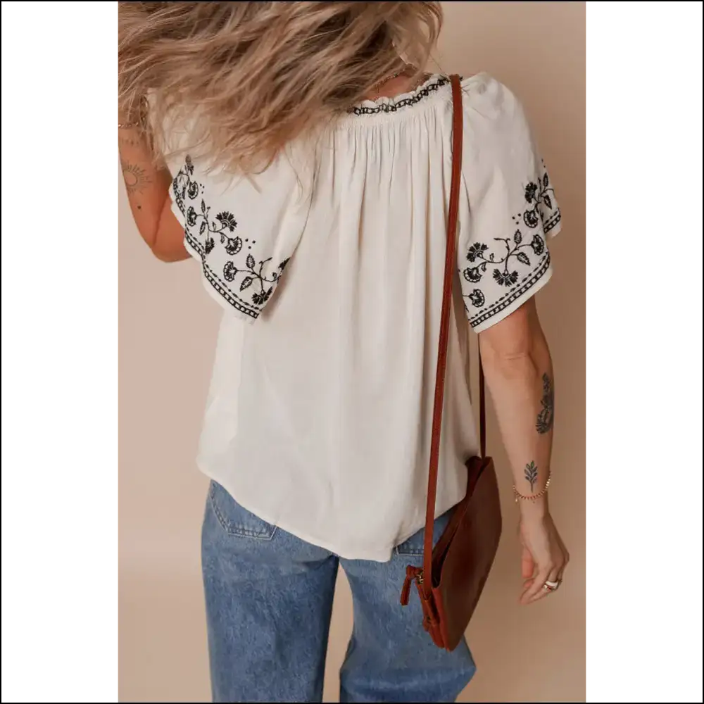 Chic White Floral Blouse your Wardrobeâs New Bff - Blouses on Sale Worldwide Shipping