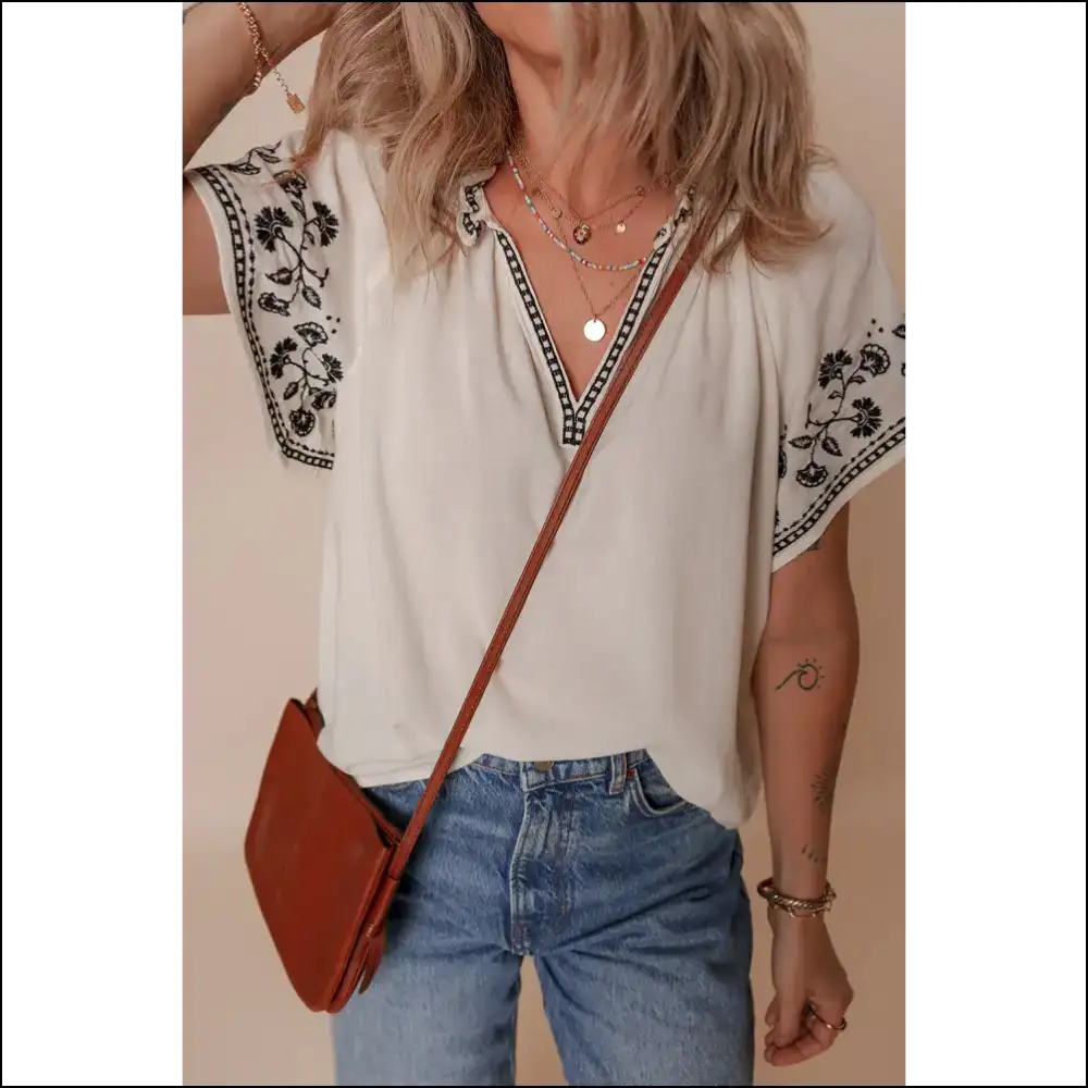 Chic White Floral Blouse your Wardrobeâs New Bff - s - Blouses on Sale Worldwide Shipping