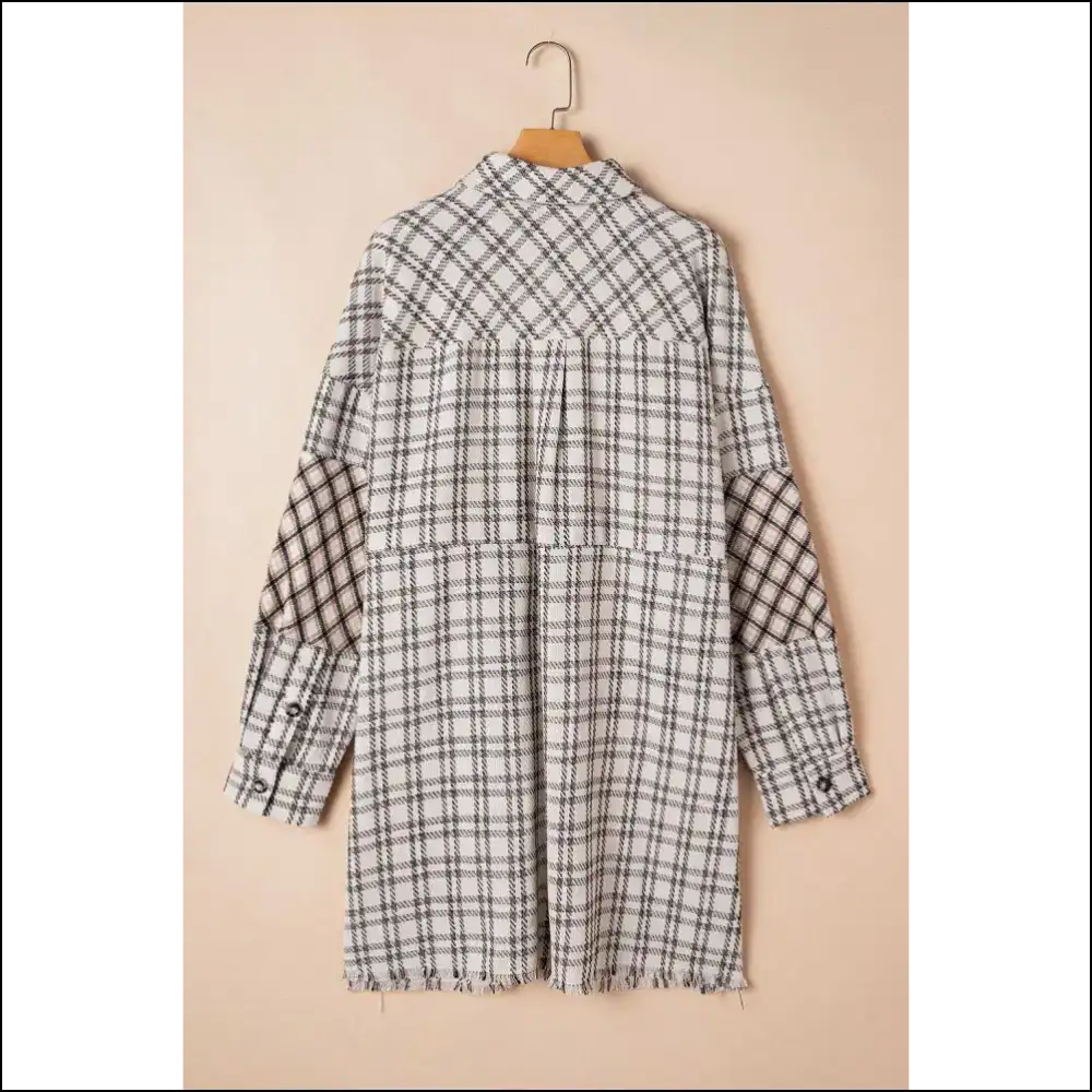 Chic White Plaid Tunic: to the Bone Honey! ๐ Needful Things - Plus Size Dresses on Sale Worldwide Shipping