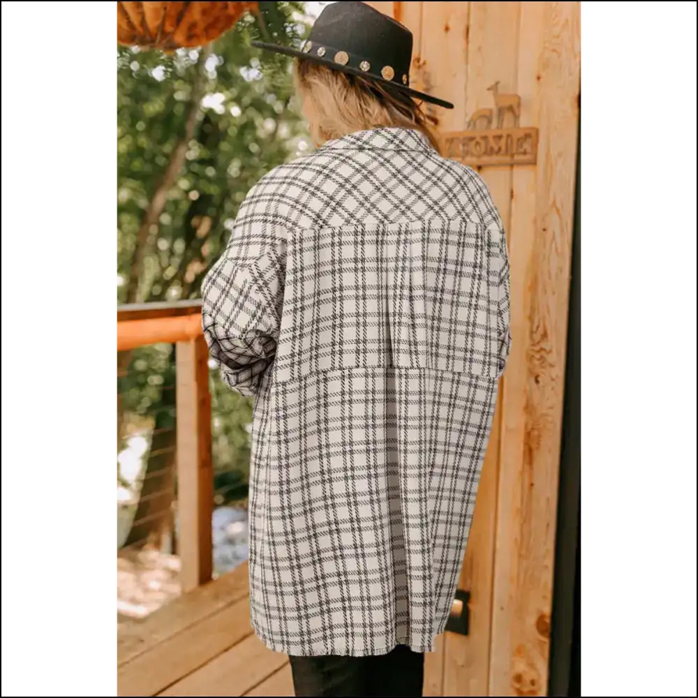 Chic White Plaid Tunic: to the Bone Honey! ๐ Needful Things - Plus Size Dresses on Sale Worldwide Shipping