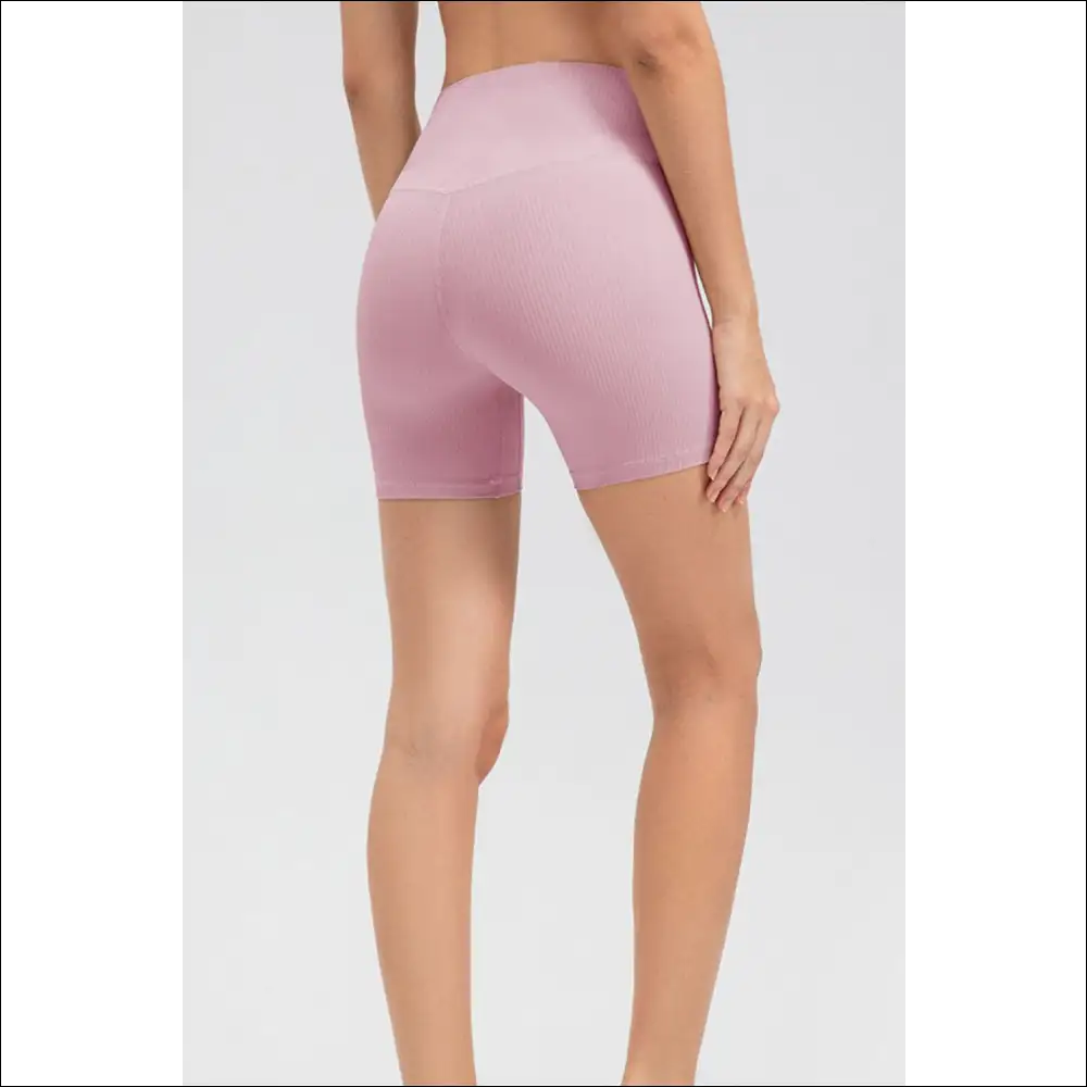 Chic Wide Waistband Slim Fit Sports Shorts - on Sale Worldwide Shipping