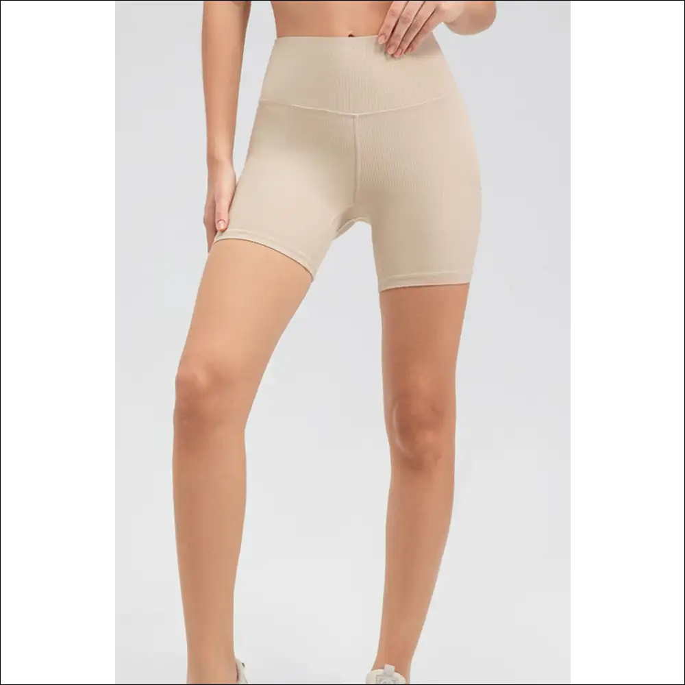 Chic Wide Waistband Slim Fit Sports Shorts - on Sale Worldwide Shipping