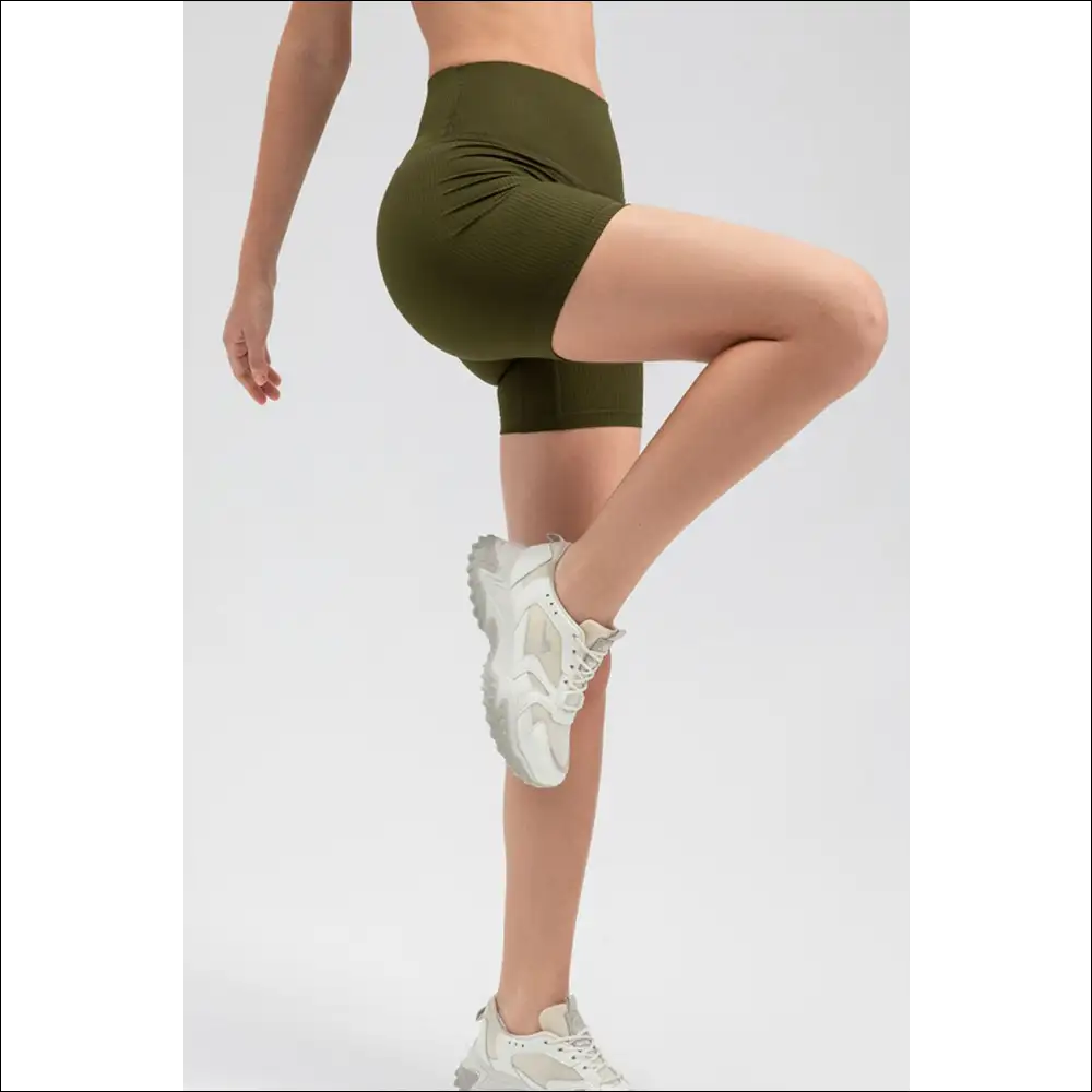 Chic Wide Waistband Slim Fit Sports Shorts - on Sale Worldwide Shipping