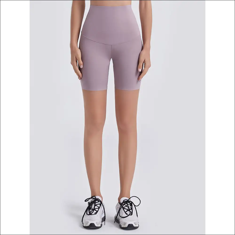 Chic Wide Waistband Sports Shorts for Women - Heather / 2xl - on Sale Worldwide Shipping