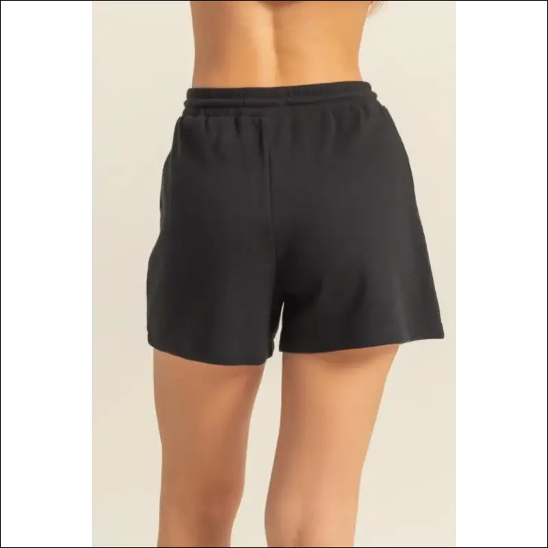 Cozy Drawstring Waffle Knit Front Pocket Shorts - on Sale Worldwide Shipping