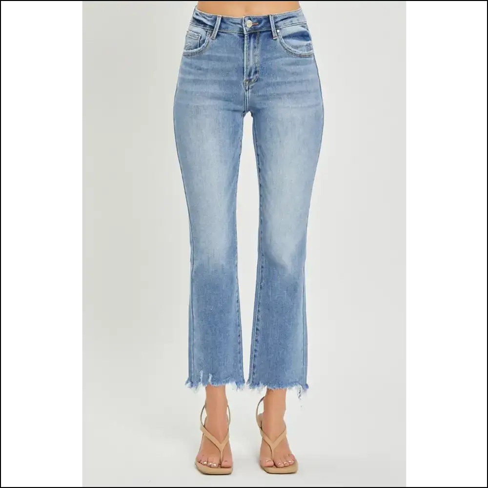Cropped Straight Jeans: where Frayed Hem Meets Fabulous Fashion Fail! ππ - Jeans on Sale Worldwide Shipping